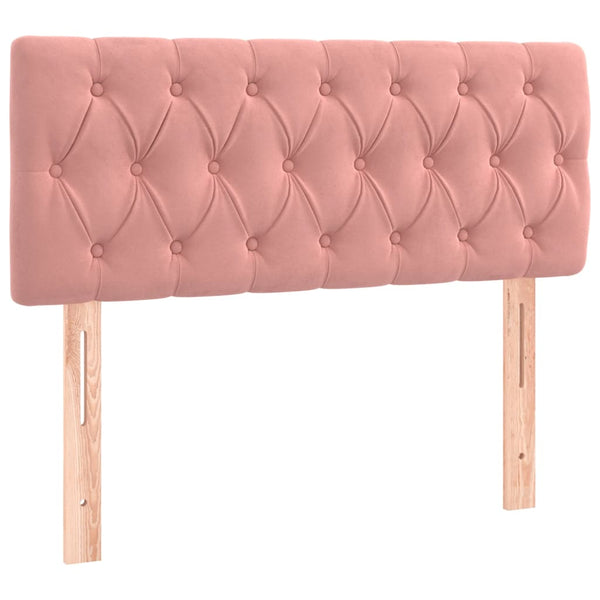 vidaXL LED Headboard Pink 90x7x78/88 cm Velvet