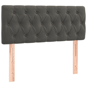 vidaXL LED Headboard Dark Gray 100x7x78/88 cm Velvet