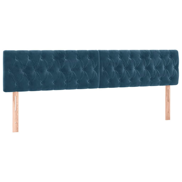 vidaXL LED Headboard Dark Blue 180x7x78/88 cm Velvet