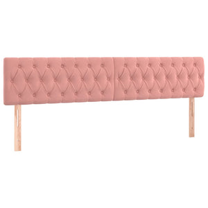 vidaXL LED Headboard Pink 180x7x78/88 cm Velvet