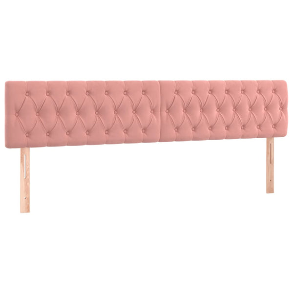 vidaXL LED Headboard Pink 180x7x78/88 cm Velvet
