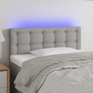 vidaXL LED Headboard Light Gray 80x5x78/88 cm Fabric