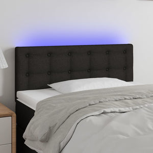 vidaXL LED Headboard Black 80x5x78/88 cm Fabric