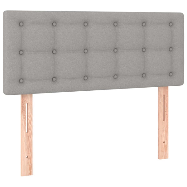 vidaXL LED Headboard Light Grey 100x5x78/88 cm Fabric