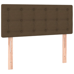 vidaXL LED Headboard Dark Brown 100x5x78/88 cm Fabric