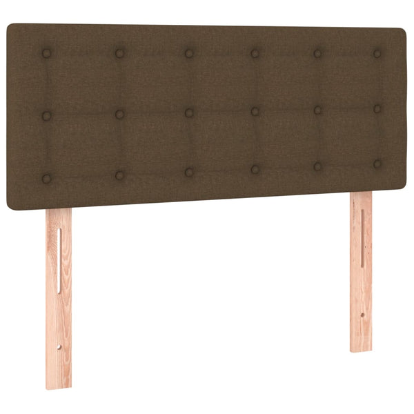 vidaXL LED Headboard Dark Brown 100x5x78/88 cm Fabric