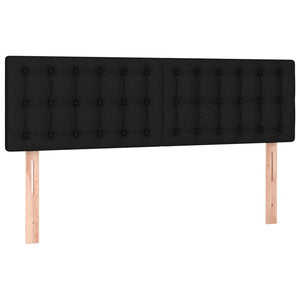 vidaXL LED Headboard Black 144x5x78/88 cm Fabric