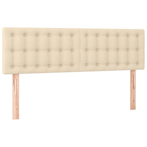 vidaXL LED Headboard Cream 144x5x78/88 cm Fabric