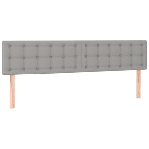 vidaXL LED Headboard Light Gray 160x5x78/88 cm Fabric