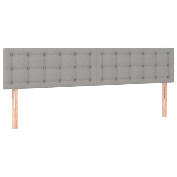 vidaXL LED Headboard Light Grey 180x5x78/88 cm Fabric