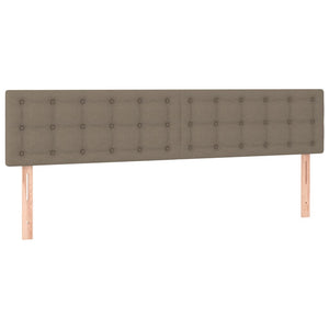 vidaXL LED Headboard Taupe 200x5x78/88 cm Fabric