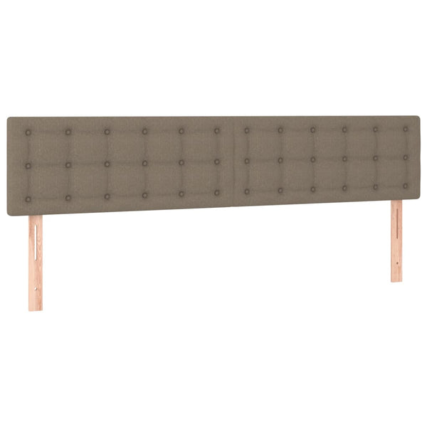 vidaXL LED Headboard Taupe 200x5x78/88 cm Fabric