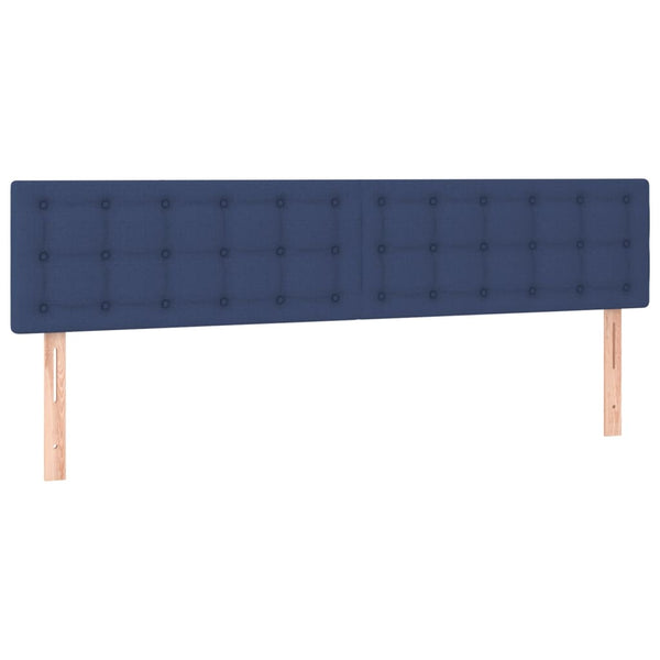 vidaXL LED Headboard Blue 200x5x78/88 cm Fabric