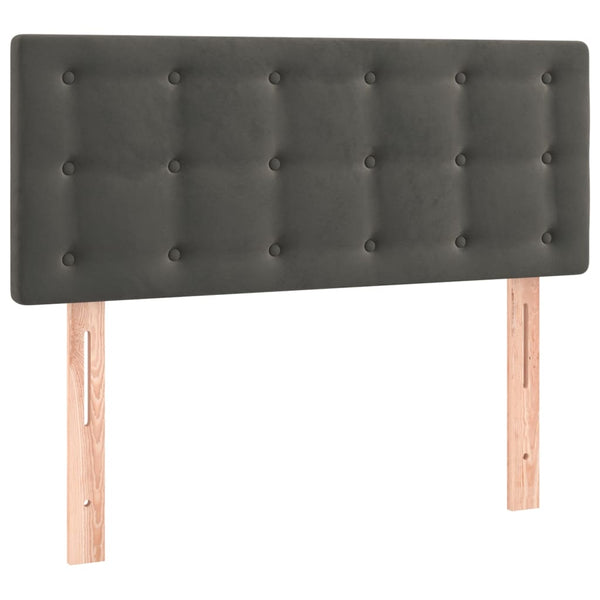 vidaXL LED Headboard Dark Grey 80x5x78/88 cm Velvet