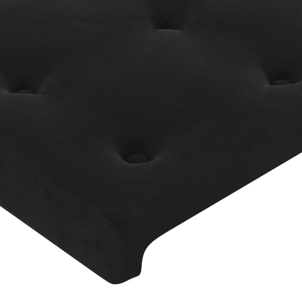 vidaXL LED Headboard Black 80x5x78/88 cm Velvet