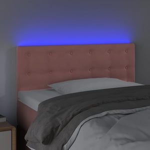 vidaXL LED Headboard Pink 80x5x78/88 cm Velvet