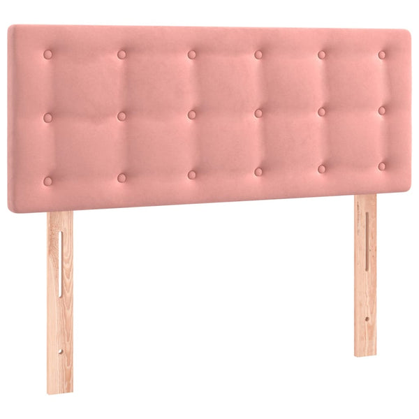 vidaXL LED Headboard Pink 80x5x78/88 cm Velvet