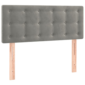 vidaXL LED Headboard Light Gray 90x5x78/88 cm Velvet