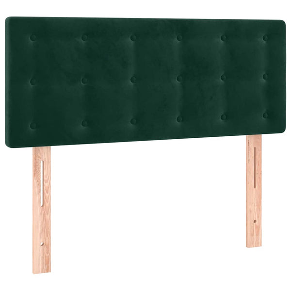 vidaXL LED Headboard Dark Green 90x5x78/88 cm Velvet