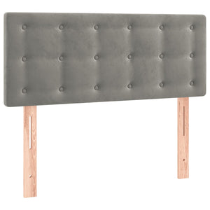 vidaXL LED Headboard Light Grey 100x5x78/88 cm Velvet