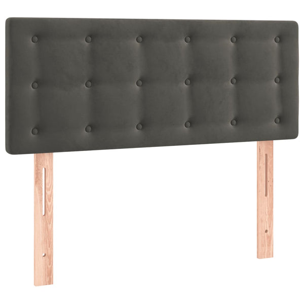 vidaXL LED Headboard Dark Grey 100x5x78/88 cm Velvet