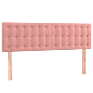 vidaXL LED Headboard Pink 144x5x78/88 cm Velvet