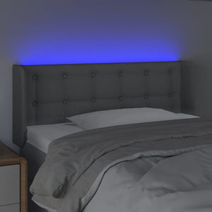 vidaXL LED Headboard Light Gray 83x16x78/88 cm Fabric