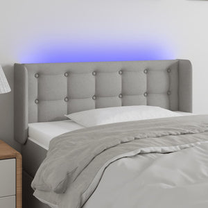vidaXL LED Headboard Light Gray 83x16x78/88 cm Fabric