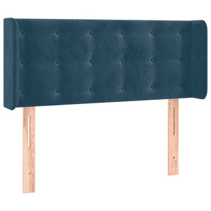 vidaXL LED Headboard Dark Blue 83x16x78/88 cm Velvet