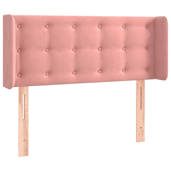 vidaXL LED Headboard Pink 93x16x78/88 cm Velvet