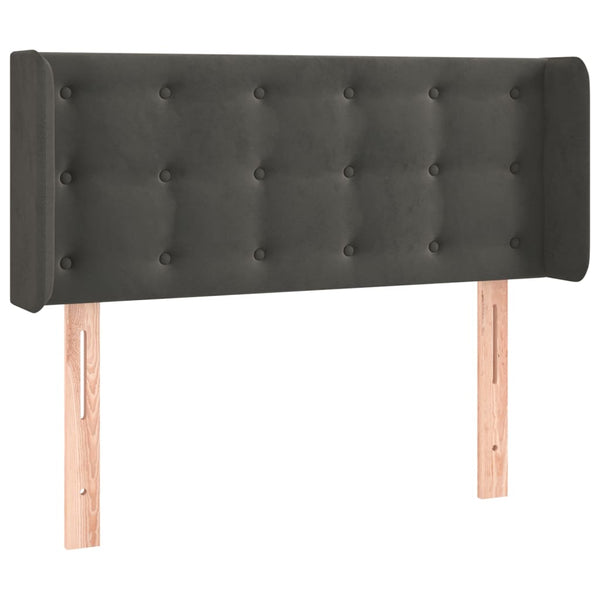 vidaXL LED Headboard Dark Gray 103x16x78/88 cm Velvet