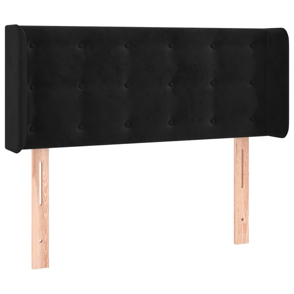 vidaXL LED Headboard Black 103x16x78/88 cm Velvet