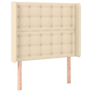 vidaXL Box Spring Bed with Mattress & LED Cream 80x200 cm Fabric