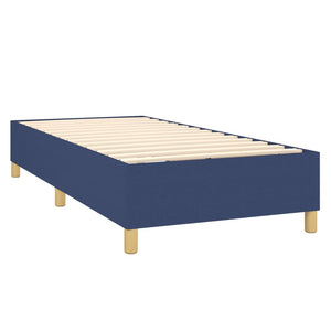 vidaXL Box Spring Bed with Mattress & LED Blue 80x200 cm Fabric