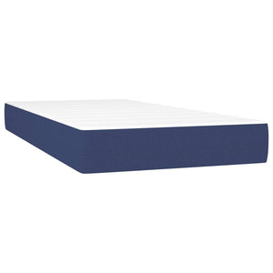 vidaXL Box Spring Bed with Mattress & LED Blue 80x200 cm Fabric