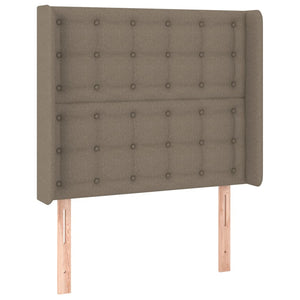 vidaXL Box Spring Bed with Mattress & LED Taupe 90x190 cm Fabric
