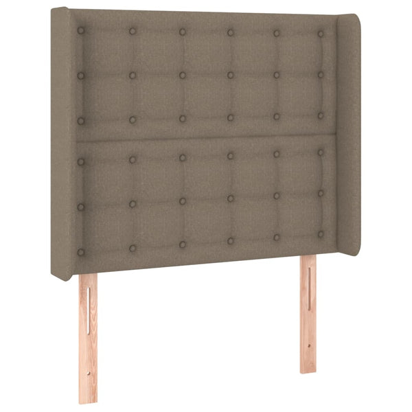vidaXL Box Spring Bed with Mattress and LED Taupe 100x200 cm Fabric
