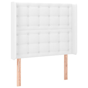 vidaXL Box Spring Bed with Mattress & LED White 80x200 cm Faux Leather
