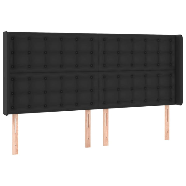 vidaXL Box Spring Bed with Mattress & LED Black 160x200 cm Faux Leather