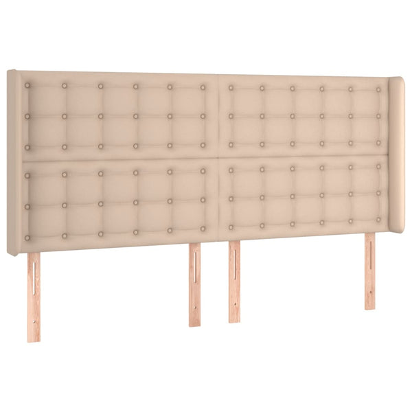 vidaXL Box Spring Bed with Mattress & LED Cappuccino Brown 160x200cm