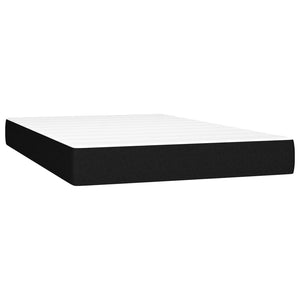 vidaXL Box Spring Bed with Mattress & LED Black 120x200 cm Fabric