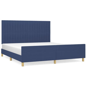 vidaXL Bed Frame without Mattress Blue 180x200 cm Fabric
