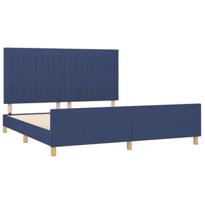 vidaXL Bed Frame without Mattress Blue 180x200 cm Fabric