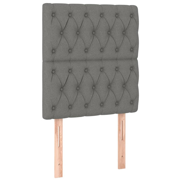 vidaXL Bed Frame without Mattress Dark Grey 80x200 cm Fabric