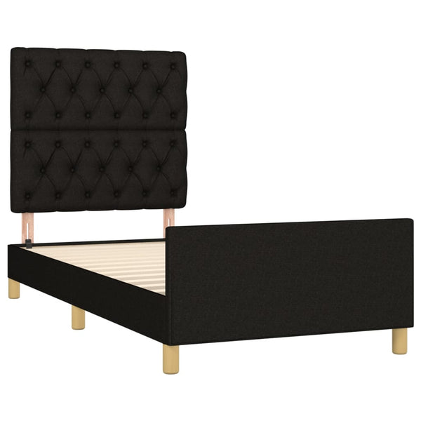 vidaXL Bed Frame without Mattress Black 80x200 cm Fabric