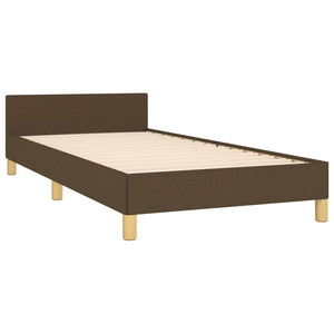 vidaXL Bed Frame without Mattress Dark Brown 80x200 cm Fabric