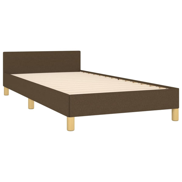 vidaXL Bed Frame without Mattress Dark Brown 80x200 cm Fabric