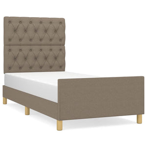 vidaXL Bed Frame without Mattress Taupe 80x200 cm Fabric