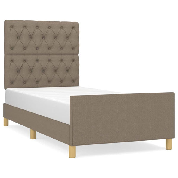 vidaXL Bed Frame without Mattress Taupe 80x200 cm Fabric