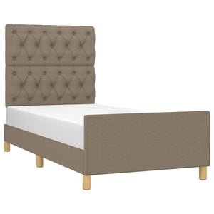 vidaXL Bed Frame without Mattress Taupe 80x200 cm Fabric